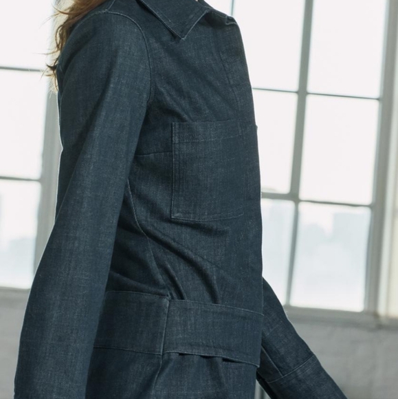 Zara Denim Blue Belted Dress Size XS - Picture 9 of 16